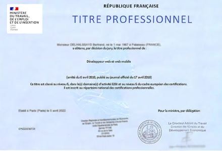 Titres professionnels : Etude d’efficacité